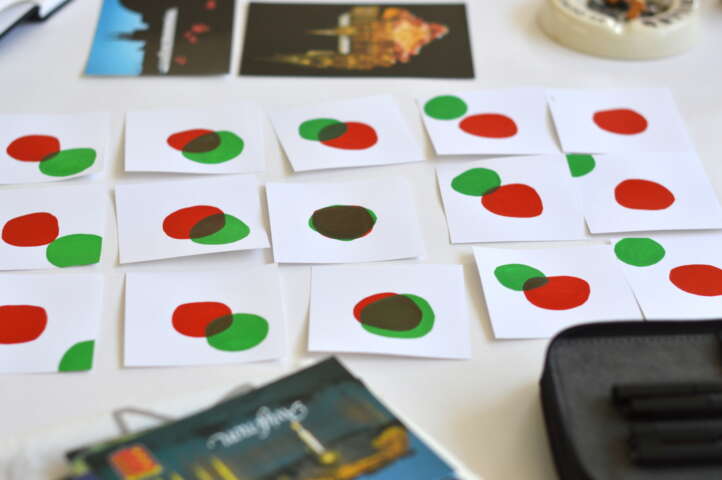 Quartier rouge - Eclipse  - Vues de l'atelier. Recherches pour éclipse