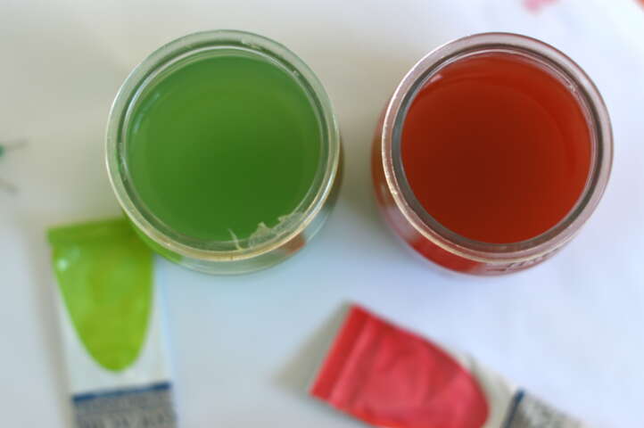 Quartier rouge - Eclipse  - Tests de couleurs. Gouache sur papier.