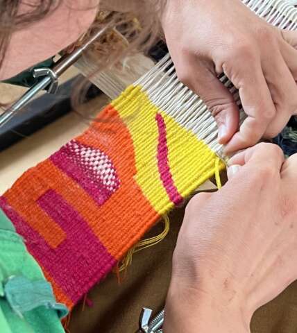 Quartier rouge - Araignées sociales zone - Tissages quatre lisières 