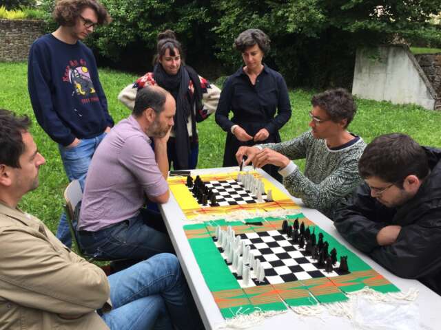 Quartier rouge - Horizons géographiques #1 - Activation de L’Échiqueté de Patrick Bernier et Olive Martin vendredi 28 juillet 2017