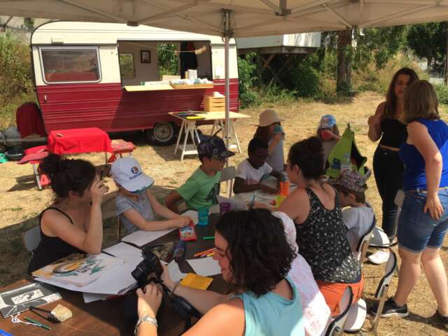 Quartier rouge - Horizons géographiques # 2 - Atelier de linogravure avec Expressions nomades