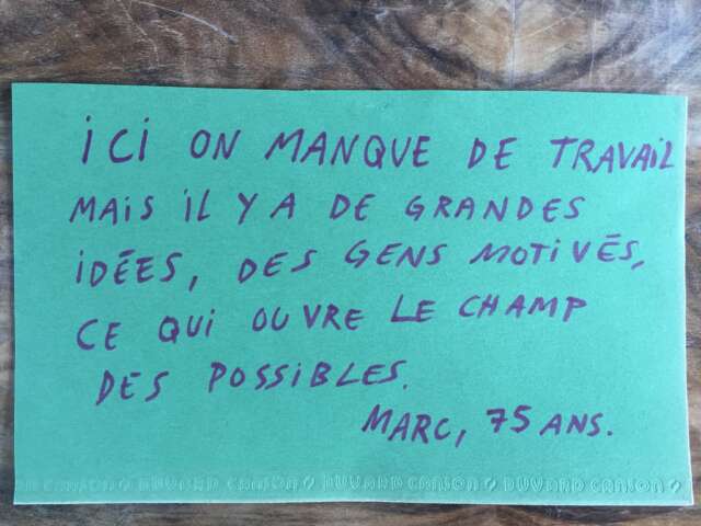 Quartier rouge - Horizons géographiques # 2 - Felletin 2050 | Porteurs de paroles sur le marché de Felletin