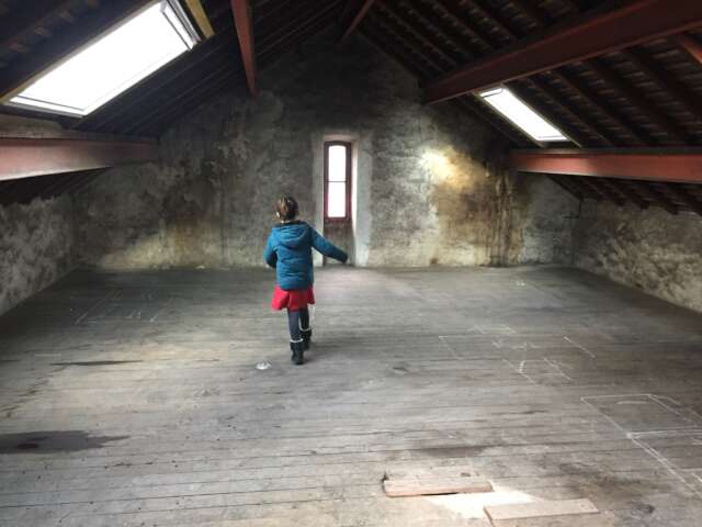 Quartier rouge - La gare en commun - Le grenier de la gare avant les travaux. 