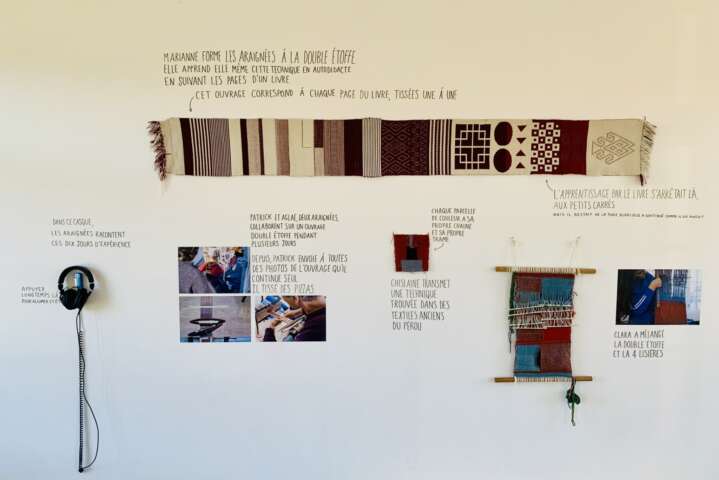 Quartier rouge - Exposition Araignées sociales Zone - Les murs de la salle de formation | PANG! La gare