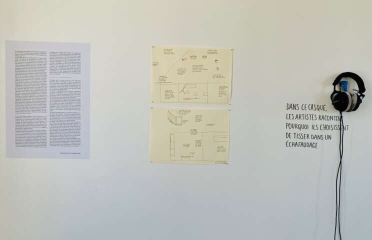 Quartier rouge - Exposition Araignées sociales Zone - Montages audio, carnets de dessins de Bertille et texte de Myriem Naji