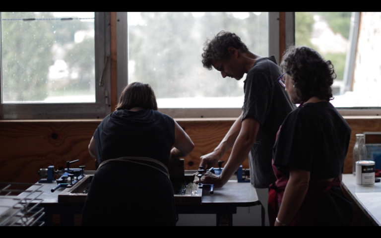 Quartier rouge - Exposé des motifs | Petits pois - Vues de l'atelier. Premiers passages