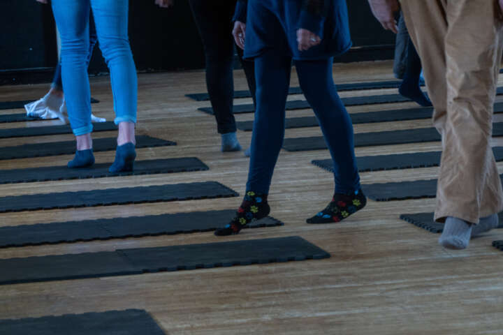 Quartier rouge - Atelier Le retour du loup sur les territoires pastoraux - La Fiction corporelle Lou Pastoral avec les étudiant·es en BTS Analyse, conduite et stratégie de l’Exploitation agricole au lycée d’Ahun, le 24 mars 2021