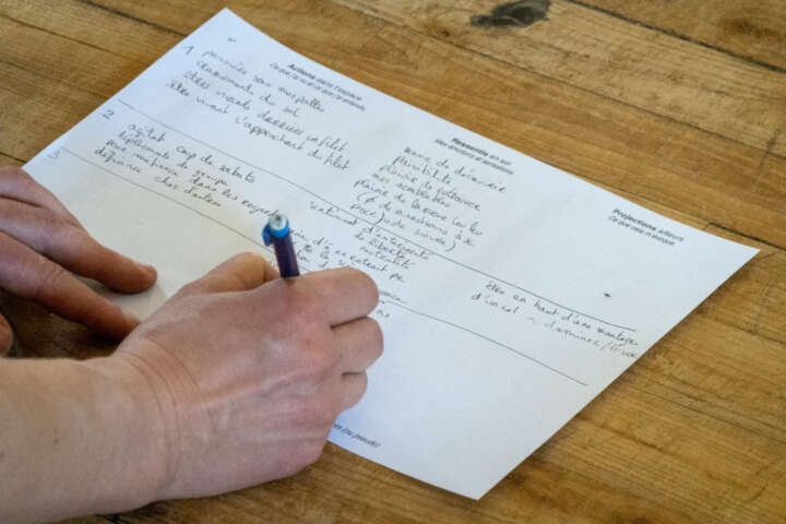 Quartier rouge - Atelier Le retour du loup sur les territoires pastoraux - Rédaction de retours pour soi sur une assemblée pastorale